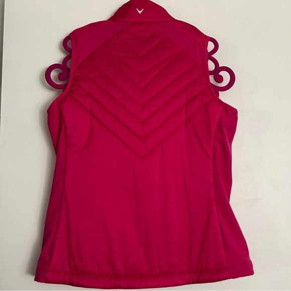 NEW Callaway Women's Vibrant Pink Quilted Golf Vest Size Small Insulated Thermal - Picture 6 of 10